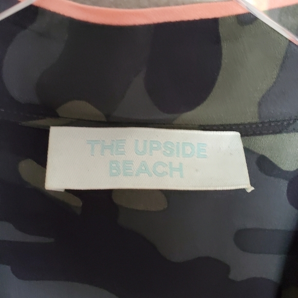 The Upside Beach Camo Kimono Wrap Dress Green Midi Maxi Length - Picture 7 of 10